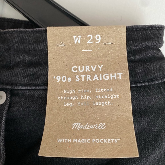 Madewell Curvy 90’s Straight Jeans - Black - Picture 2 of 8